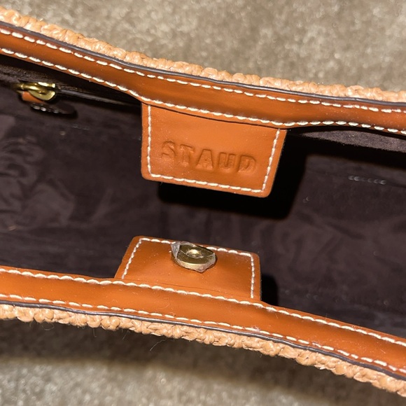 STAUD Brown Woven Bag